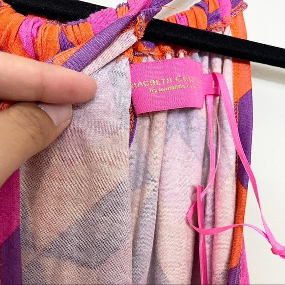 Macbeth Collection by Margaret Josephs Orange and Purple Tank Top - Picture 2 of 4